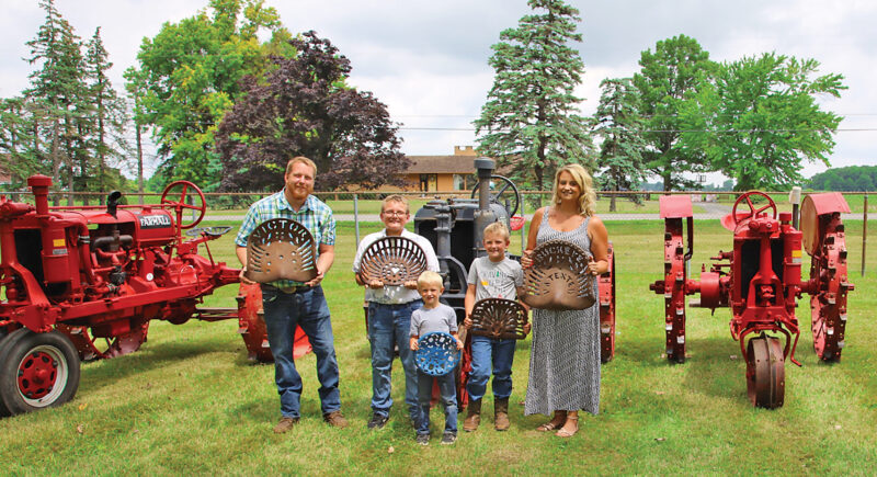 Family's Collection of Metal Tractor Seats